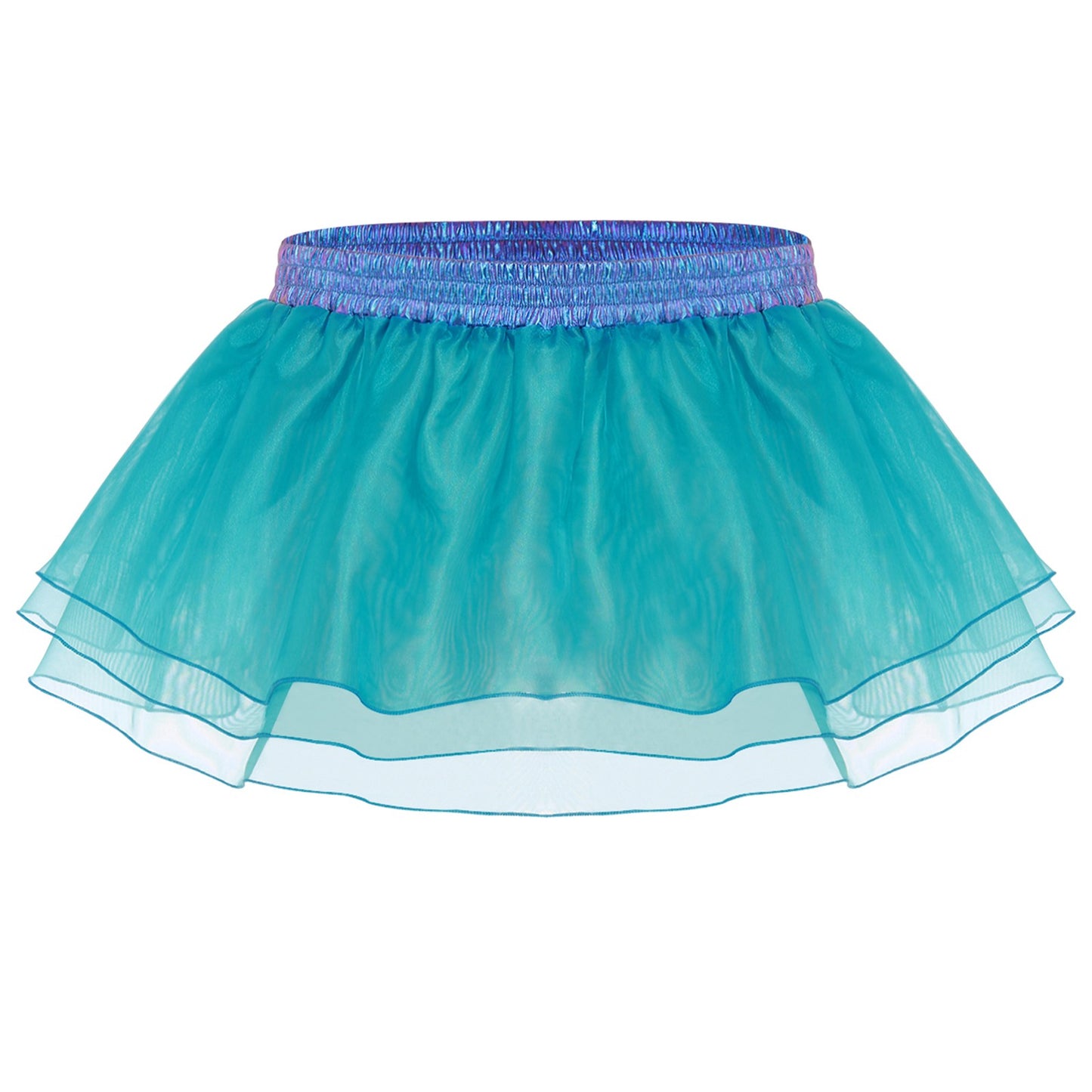 Womens Tiered A-line Pleated Short Skirt Shiny Glitter Skirt for Rave Festival Pole Dance Bar Party Skirt Night Club Costume