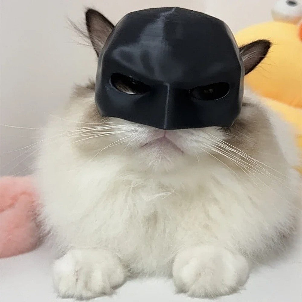 Máscara de Gato Morcego Preta de Halloween Máscara de Morcego Fosca Fofa Brinquedos Pet Legais para Gato Máscaras de Cosplay Engraçadas para Pet Acessórios para Fotos de Pet