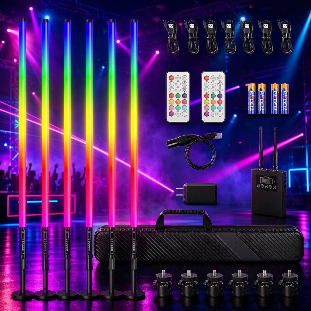 RGB Programmable Pixel LED Tube Light TL-130Ultra DMX Artnet Control for Video Studio DJ Booth