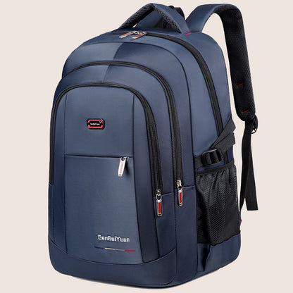Mochila espaçosa para viagem - alças ajustáveis, fecho de zíper durável, design de cor sólida - perfeita para viagens, negóci