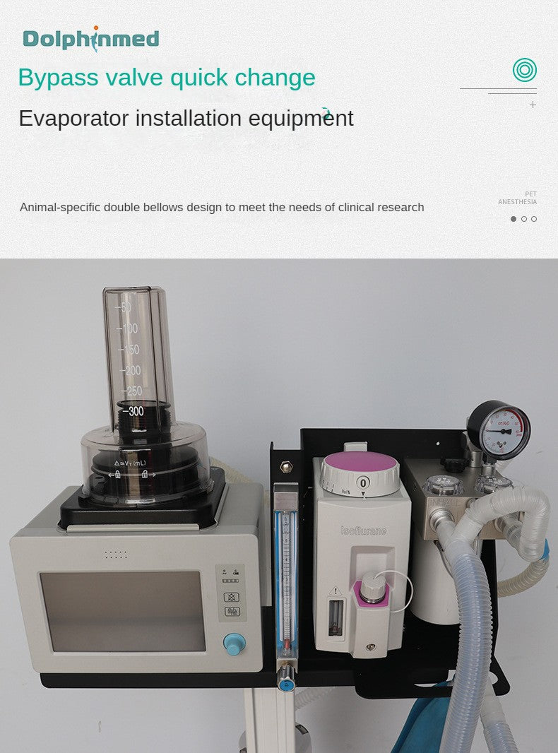 DA1200V2  Pet Veterinary Anaesthesia Respirator Pet Anaesthesia Machine Cats Dogs Respiratory Anaesthesia Machine Aluminium Type