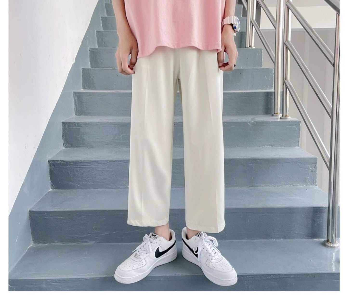 2025 Loose Men's Suit Solid Color Blazers Formal Office Pants Business Trousers Community Fashion Dress Korean Male Clothing X40