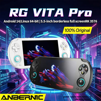 ANBERNIC RG VITA pro Handheld Game Console IPS Touchscreen 5000mAh Video Gaming Player AI Streaming Compatible RixelHK