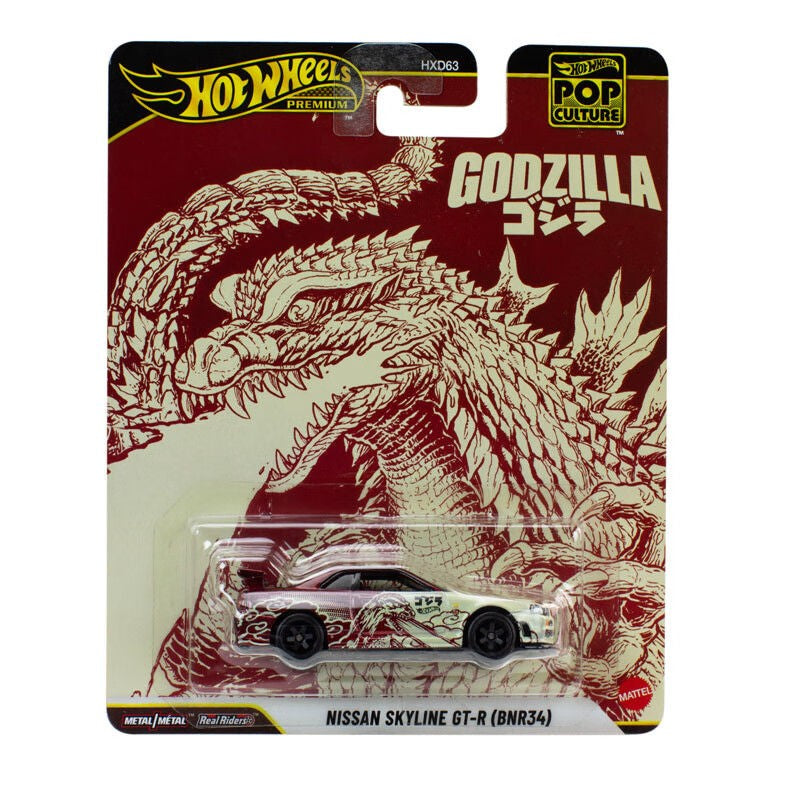 In Stock Hot Wheels Pop Culture Godzilla Skyline R34 Bmw Etc Collectible 1:64 Diecast Vehicle Model Cars GTR34 Models Boy Gifts