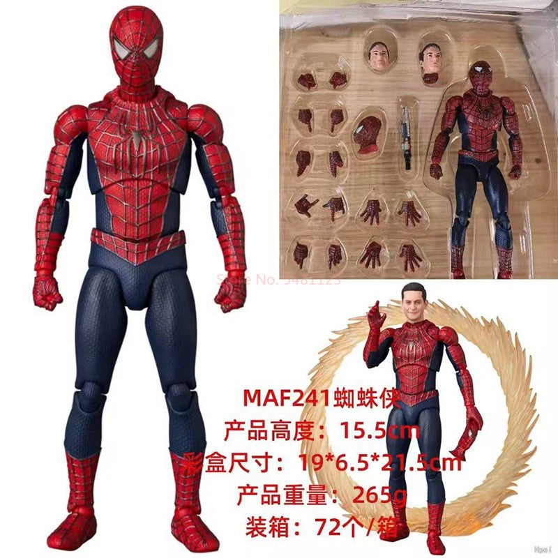 Action Figure Homem-Aranha Toby Maguire MAFEX No.241 - Modelo de Brinquedo Colecionável de Alta Qualidade com Tema Amigo da Vizinhança