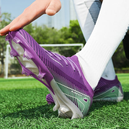 New Men Football Boots Cleats Grass Adult Soccer Shoes Ankle Sport Training Outdoor Ultralight Non-Slip Futsal Comfortable