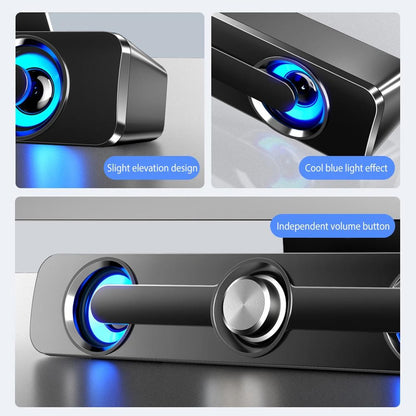 Salange PC Sound Bar Bluetooth USB Wired Speakers Bar Stereo Speaker for Projector PC Laptop Phone Computer 3.5mm Aux Speaker
