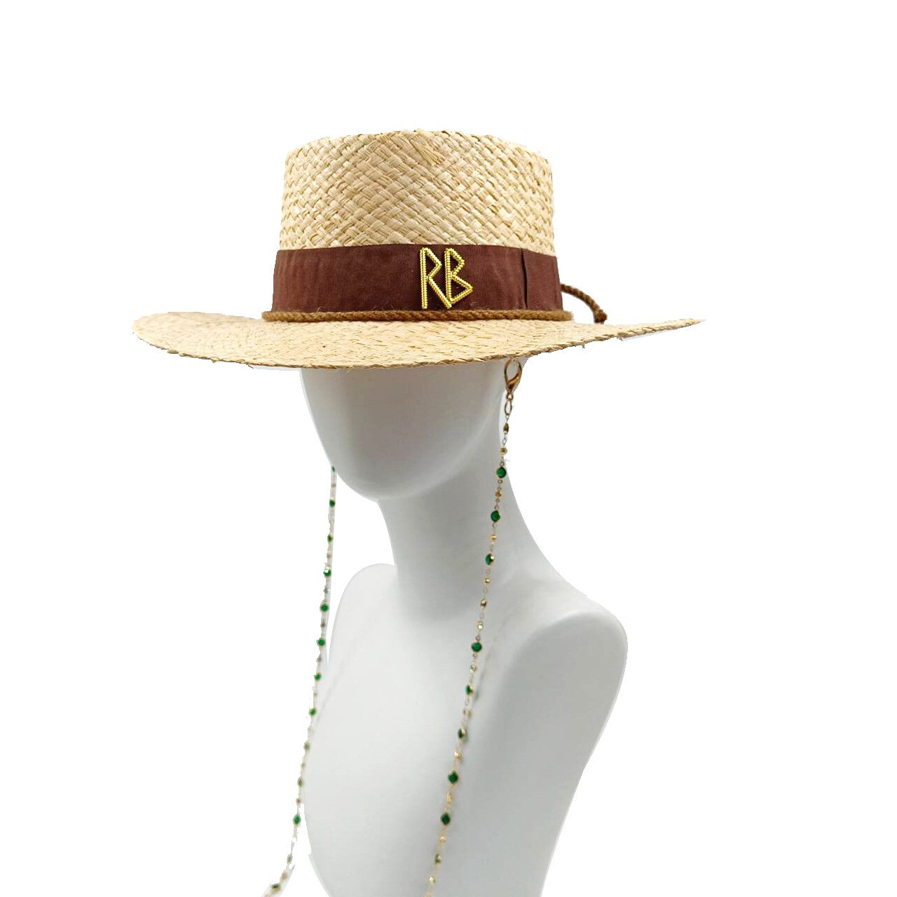 2023 Summer sun hat Lafite grass French straw hat Women's chain decorated straw hat Holiday Sun hat Punk style  beach