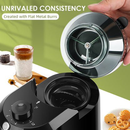 Moedor de Café Elétrico de Rebarba Wancle, Moedor Cônico Ajustável para Grãos de Café com 28 Configurações Precisas de Moagem 220V/120V