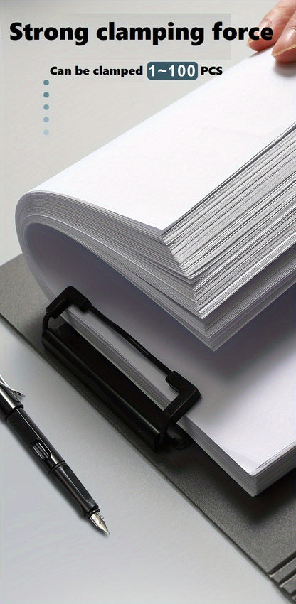 A4 File Folders Clipboard Double Clip Clip Board 100 Sheets Office Documents Organizer Writing Pad Paper Storage School Supplies