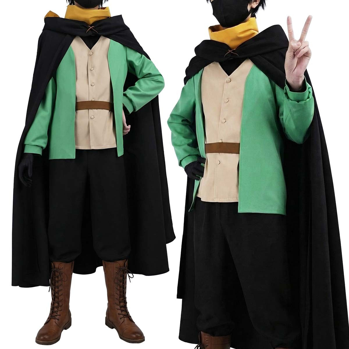 HOLOUN Zero Anime Natsuki Subaru Cosplay Costume Black Cloak Vest Pants Scarf Gloves Halloween Christams Convention XS-3XL