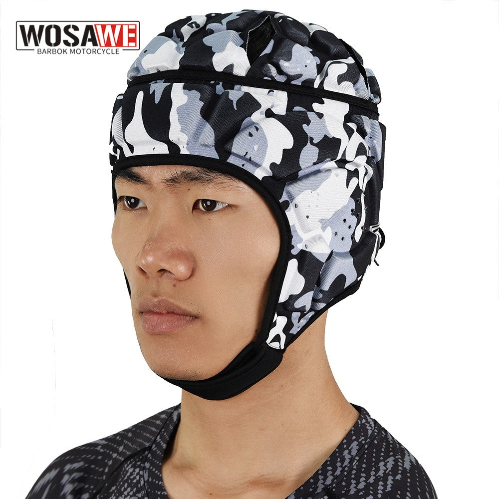 Capacete WOSAWE Soft Shell EVA à prova de choque para futebol, goleiro, proteção de cabeça para motocicleta para jovens e adultos