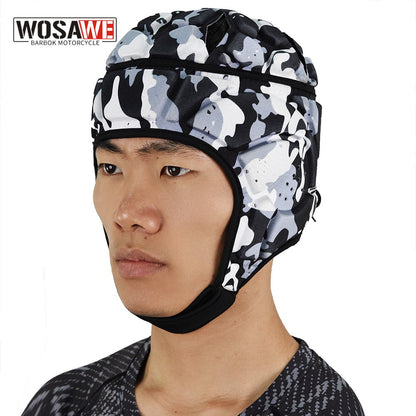 Capacete WOSAWE Soft Shell EVA à prova de choque para futebol, goleiro, proteção de cabeça para motocicleta para jovens e adultos