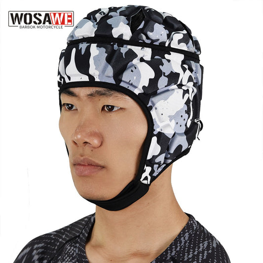 WOSAWE Soft Shell EVA Shockproof Headgear Football Soccer Goalkeeper Helmet Motorcycle Head Protection For Youth And Adult