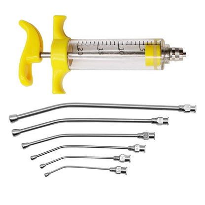 Kit de Seringa para Alimentação de Aves de 10ml-50mL com 6 Peças de Tubo de Gavagem Curvo Seringa de Leite Agulha para Alimentação de Líquidos para Pets