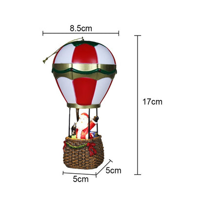 Christmas Glowing Ornaments Santa Claus Snowman Fireplace Resin LED Night Light Christmas Decoration Holiday Kids Toys Gift