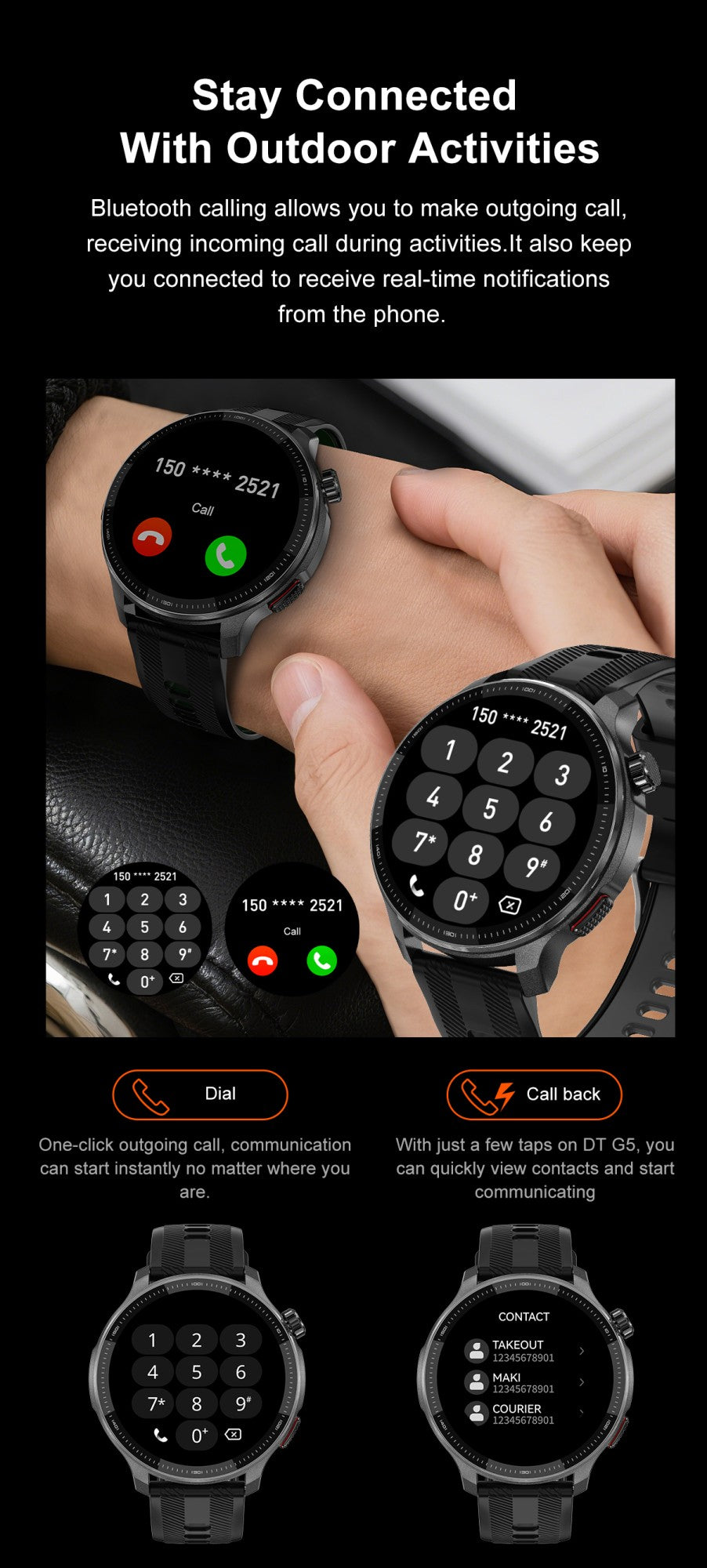 NOVO GPS Mapas Offline Smart Watch 1.43" AMOLED Militar Esportivo Smartwatch 4GB Memória Reprodutor de Vídeo Pulseira à Prova D'água 30m Natação