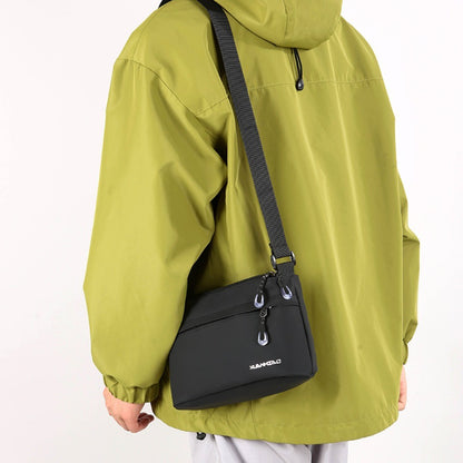 Oxford Crossbody Bag for Men Women Large Capacity Shoulder Messenger Bag Solid Color Waterproof Soft Fabric