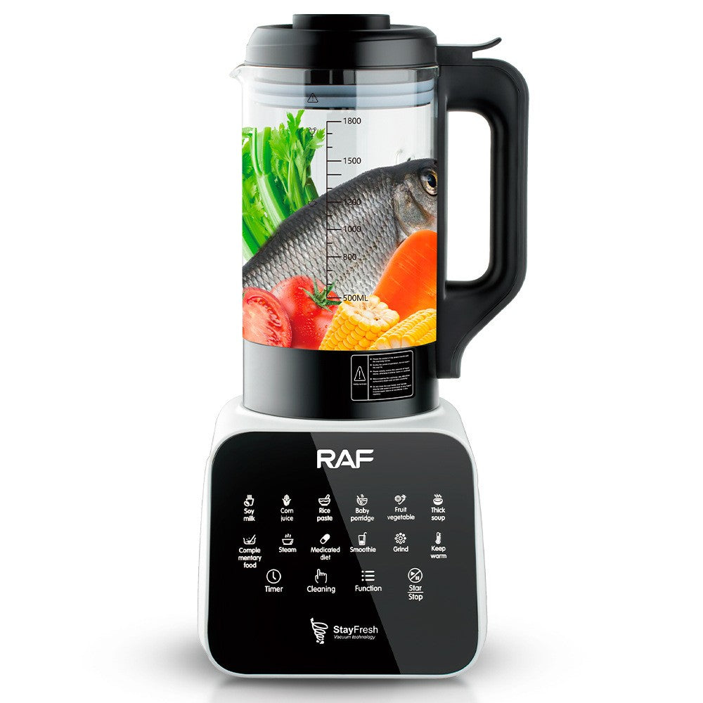 Liquidificador Multifuncional RAF Padrão UE 1.8L Espremedor Automático de Frutas e Vegetais com Copo de Vidro Eletrodoméstico de Cozinha