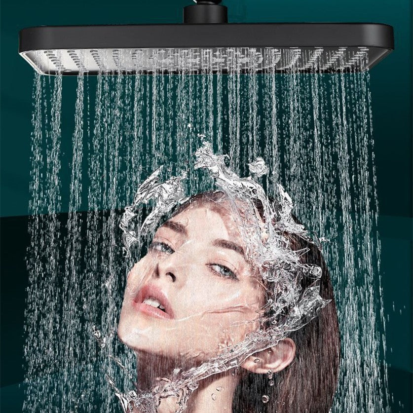 New 30cm Large Size High Pressure Overhead Rain Shower Head Large Flow Booster Rain Shower Head 360° Rotation Water Saving