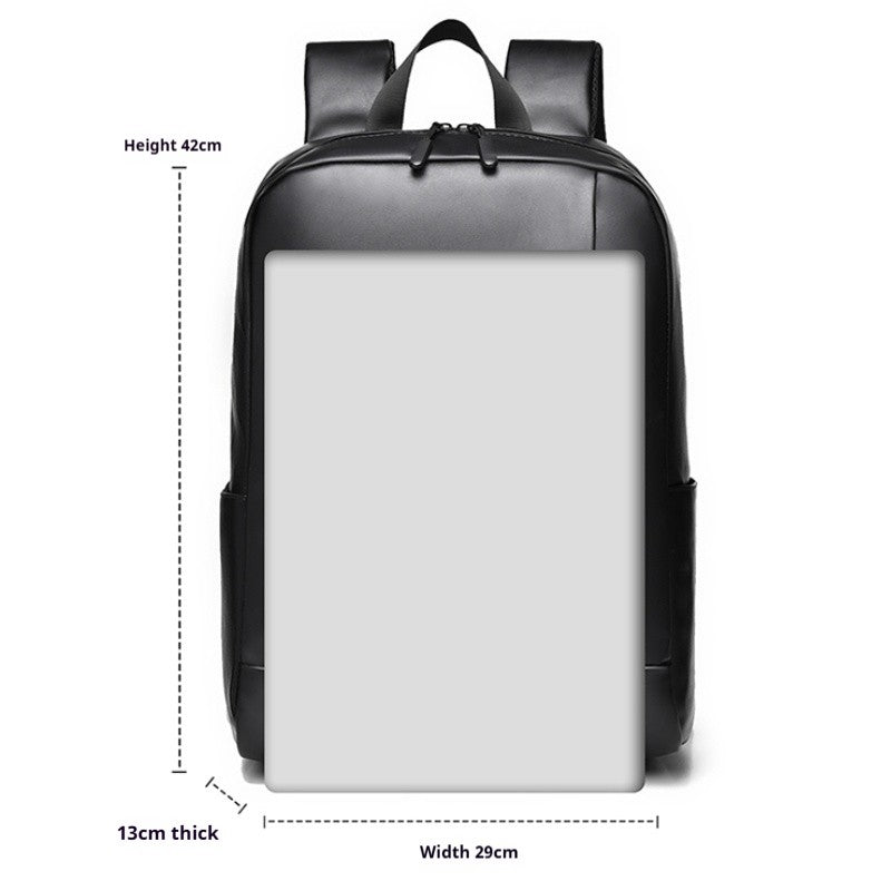 Fashionable and simple backpack, men's business laptop bag, large capacity, splash-proof, suitable for daily commuting, travel