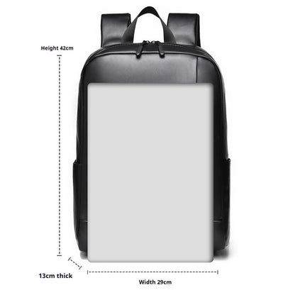 Fashionable and simple backpack, men's business laptop bag, large capacity, splash-proof, suitable for daily commuting, travel