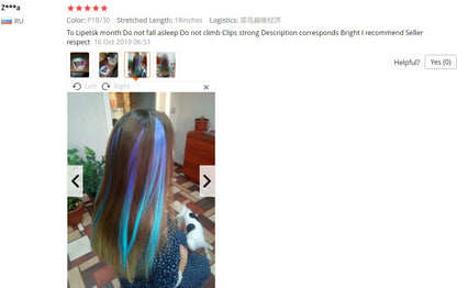 Todas as extensões de cabelo liso longo colorido para mechas, aplique de cabelo arco-íris, mecha de cabelo sintético rosa em tic-tac