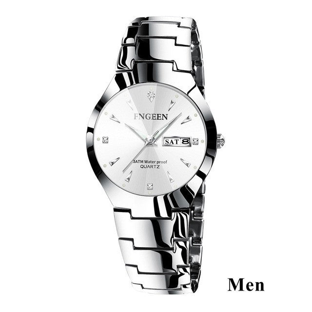 2023 FNGEEN 5808 Relogio Feminino Couple Watch Men Quartz watch for Lovers Luxury Womens wristwatch Stainless Steel Waterproof