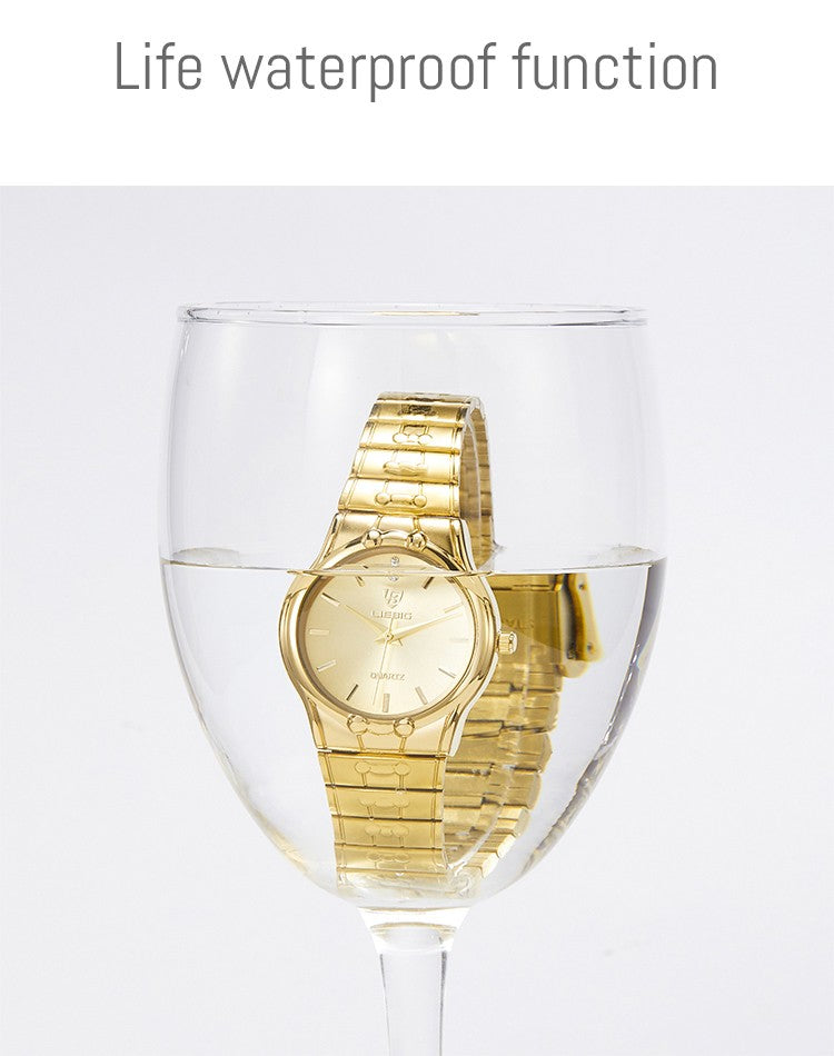 LIEBIG Fashion Quartz Wristwatch Women Men Luxury Full Steel 3Bar Waterproof Watches For Female Ladies Clock Relógio Feminino