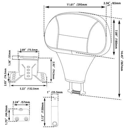 Encosto do Banco Dianteiro do Piloto de Motocicleta Ajustável para Harley Davidson Touring Road King Street Electra Glide 2009-2025