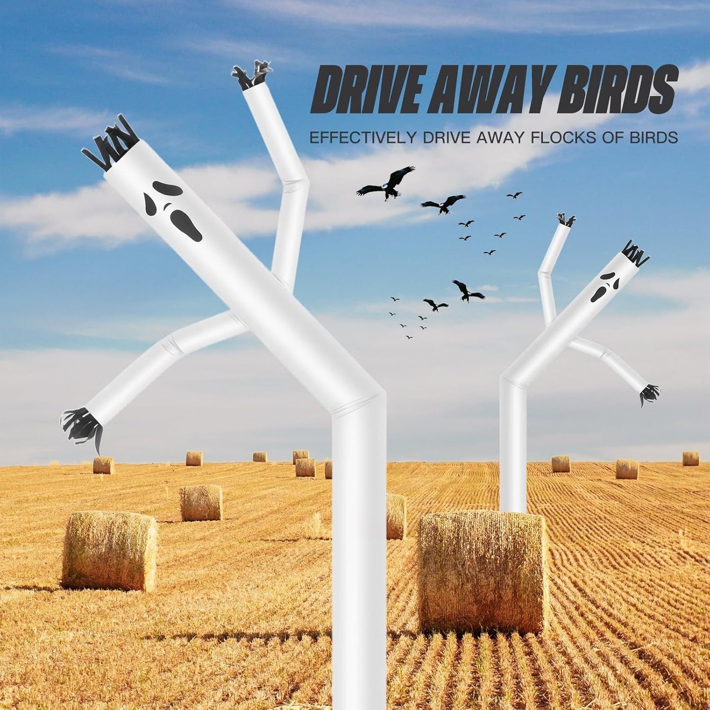 10-20ft Spooky Air Puppet Dancer Inflatable Wave Tube Wacky Wave Dancing Tube for Men Business Promotional Halloween Advertising