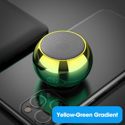 Caixa de som Bluetooth sem fio portátil pequena de metal com subwoofer estéreo e som surround, mini caixa de som Bluetooth externa
