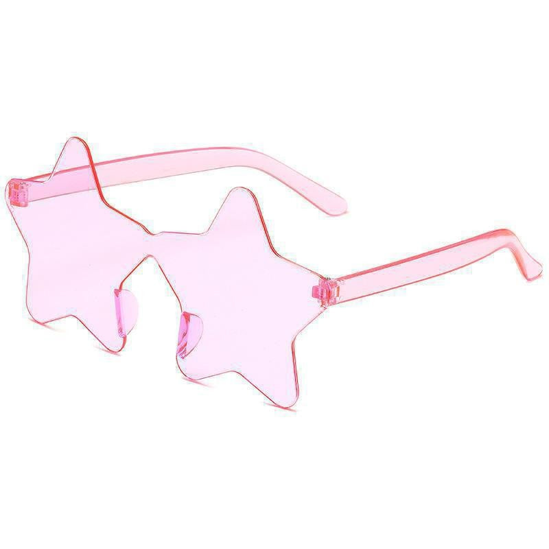 1-9Pcs Star Sunglasses Colorful Star Glasses Transparent Candy Color Sunglass Men Women Photo Props Birthday Party Cosplay