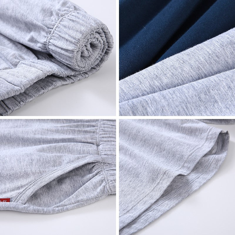 Pajama Pants Men's Shorts Summer Thin Casual Home Loose Large Size Five-Quarter Pants Home Beach Pants Men's Large Pants