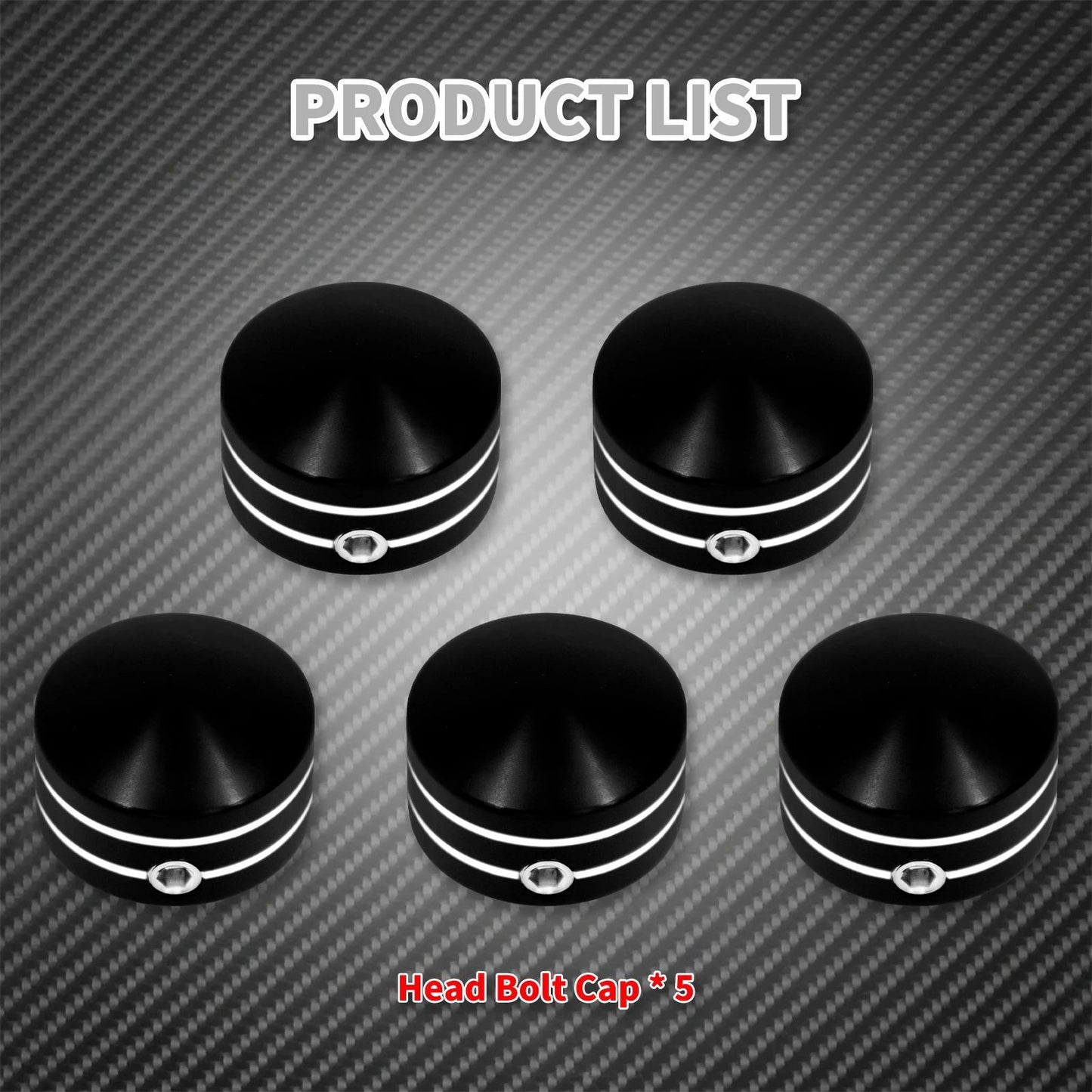 Kit de Parafusos de Coroa Traseira de Motocicleta Preto/Cromado para Harley Touring Road King Street Glide Sportster XL 883 Softail
