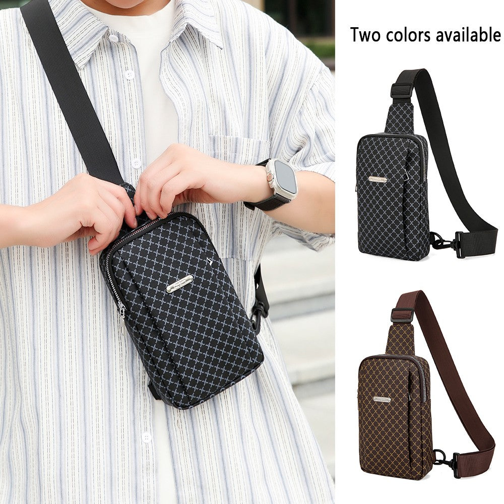 Men's Shoulder Bag, Crossbody Bag, Large-Capacity Casual Lightweight Handbag, Mobile Phone Commuter Backpack