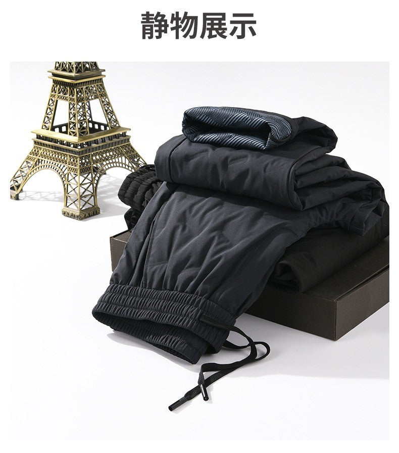 Calças Masculinas de Outono e Inverno, Novas Tendências da Moda, Impermeáveis, Acolchoadas, Quentes, Esportivas Casuais Soltas, Tamanhos Grandes, M-4XL
