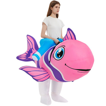 New Riding Animal Inflatable Costume Anime Suits Dress Mascot Purim Halloween Christmas Party Cosplay Costumes for Adult