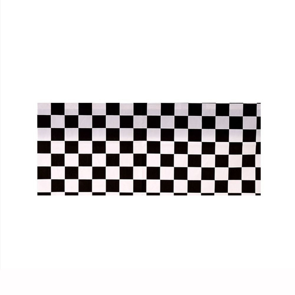 137x274cm Party F1 race black and white checkered tablecloth Waterproof and stain-proof disposable tablecloth