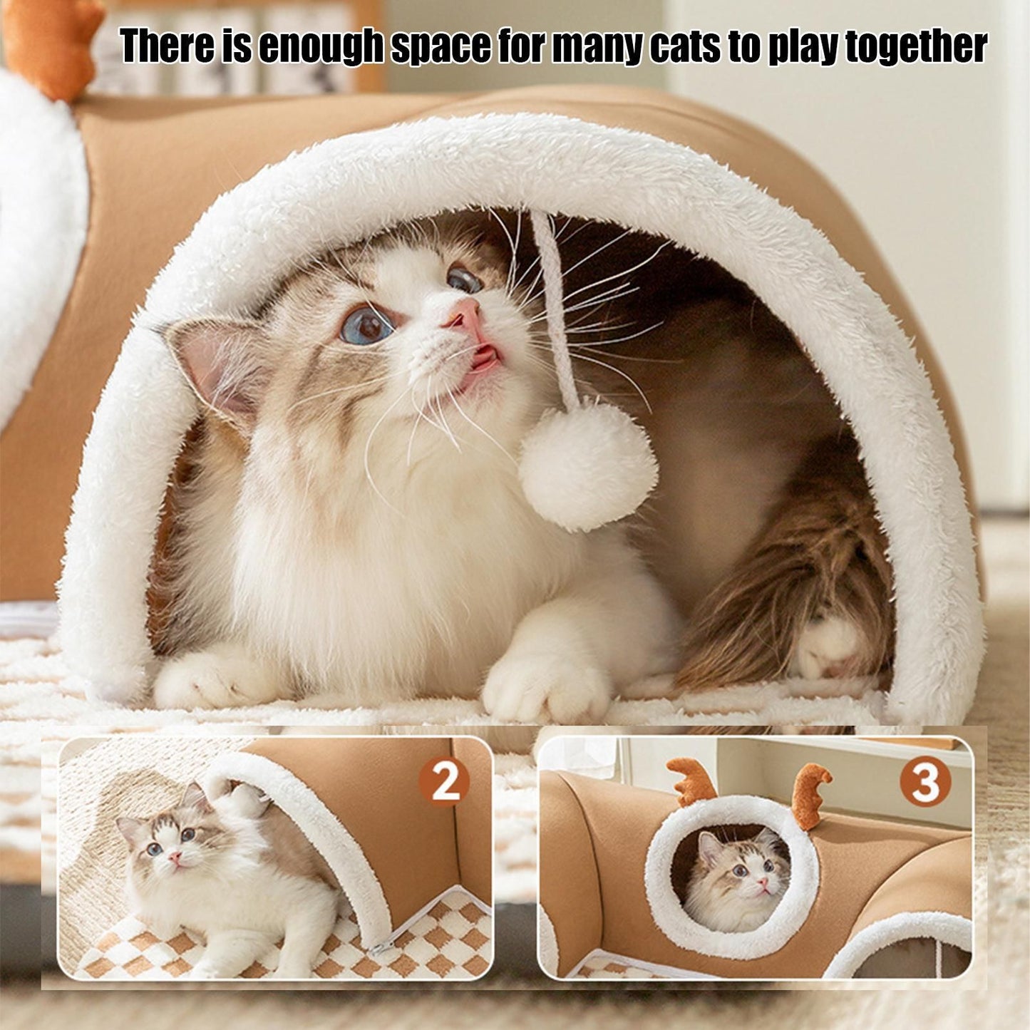Toca Túnel para Gatos Brinquedo Túnel para Gatos Tenda Quente Casa Brinquedos para Cães Animais de Estimação Interno Externo Jogos de Canto de Parede Lado de Fora