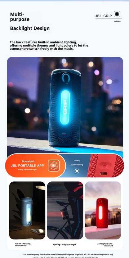 JBL GRIP Neon Can Caixa de Som Bluetooth Sem Fio Portátil Impermeável para Exterior Casa Mesa Ciclismo Caminhada Corrida Alto-Falante de Graves