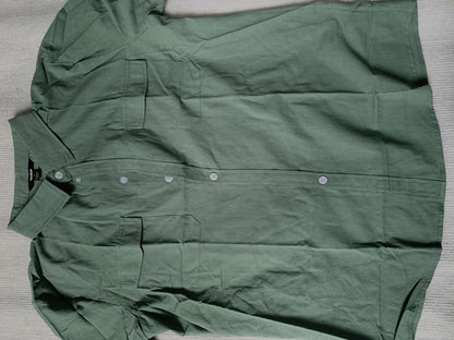 Men's Short Sleeve Cotton Shirt Men T-shirt Linen Short Sleeve Shirt Linen Shirt Men's Shirt with Short Sleeves Men T-shirt