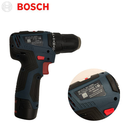 Furadeira elétrica profissional Bosch-GSB-12-V30, parafusadeira sem fio, multifuncional, para uso doméstico, chave de fenda, faça você mesmo