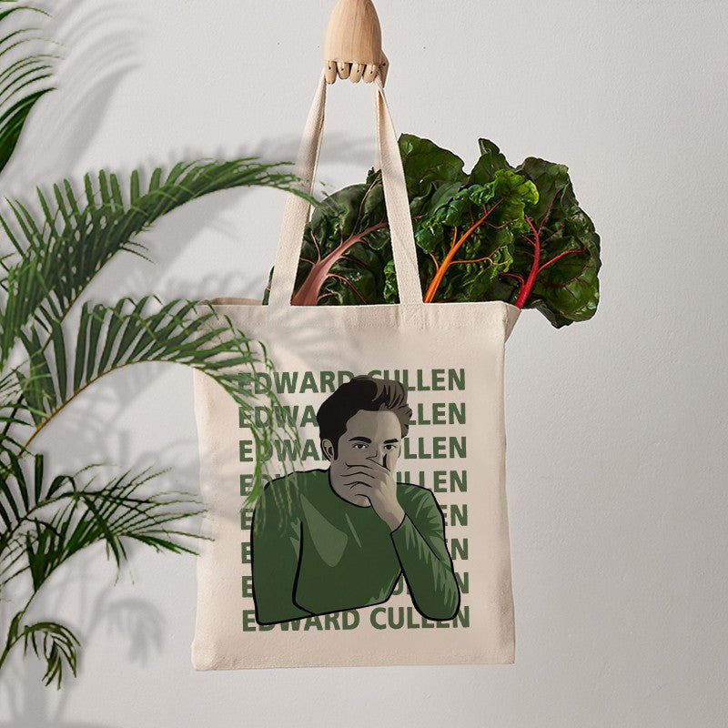 Twilight Movie Merchandise Pattern Tote Bag Vampire Movie Lovers Gift Forks Washington Gift Edward Cullen Gift Shopping Bags