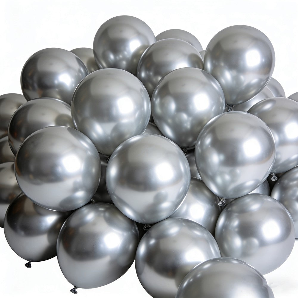 50pcs 5-12inch Chrome Metallic Balloons Happy Birthday Valentine's Day New Year Anniversary Wedding Birthday Party Decorations
