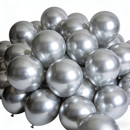 50pcs 5-12inch Chrome Metallic Balloons Happy Birthday Valentine's Day New Year Anniversary Wedding Birthday Party Decorations