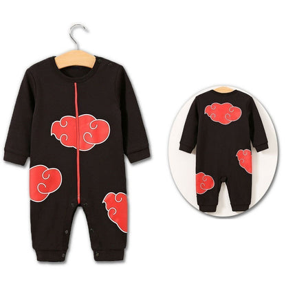 0-18 Months Anime Baby Rompers Newborn Cosplay Costume Infant Akatsuki Nezuko Tanjirou Cotton Clothes Boys Girls Kids Outfit
