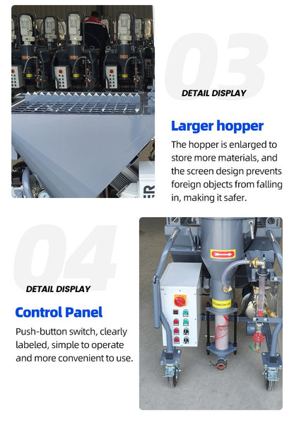 High Capacity Mortar Spraying Machine Electric for Large Area Wall Plaster Cement Efficient Rendering Pump