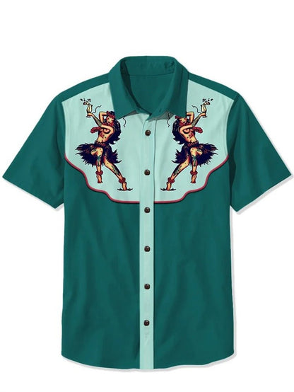 Men's Summer Comfortable Breathable Fashionable Casual Short Sleeved Hawaiian Shirt Men's High-quality Top Printed T-shirt