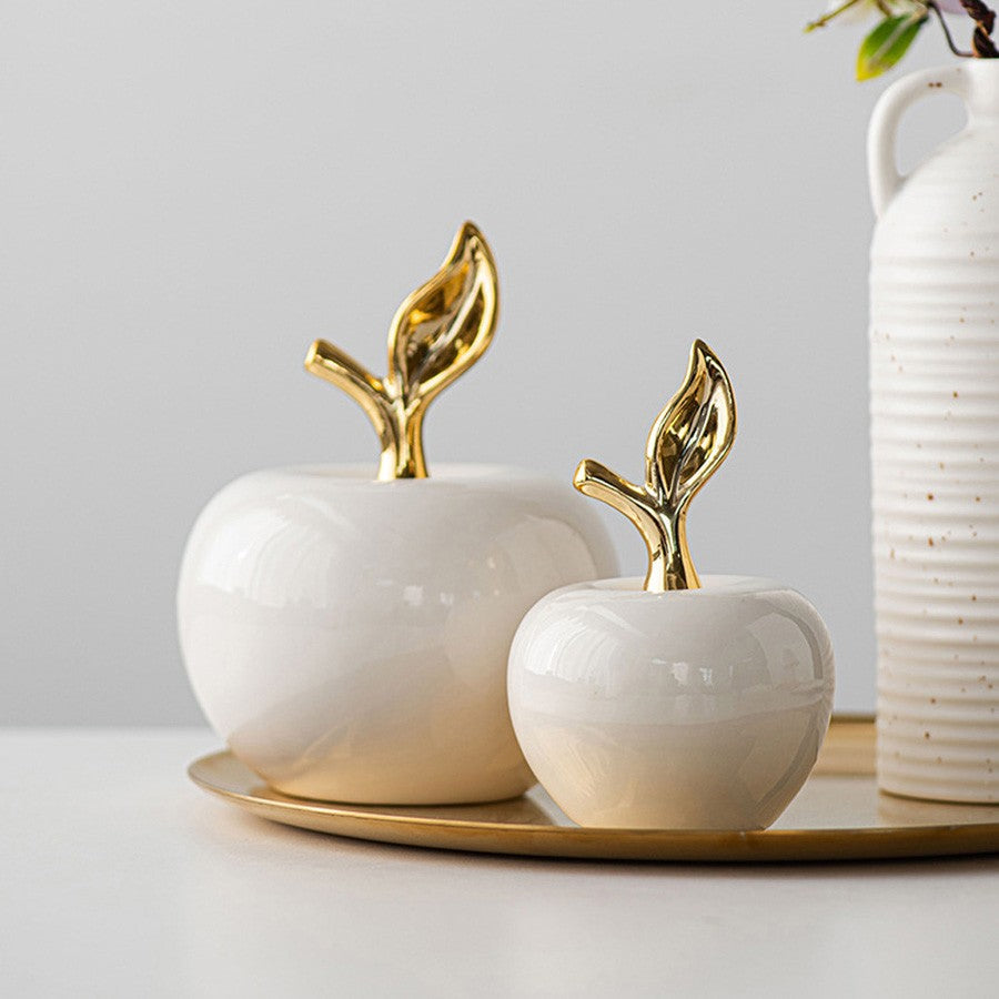 Estatueta de Cerâmica Estilo Europeu Clássico para Decoração de Mesa, Artesanato, Ornamentos de Frutas Fofos e Engraçados para o Natal, Casa e Quarto, Estátuas e Esculturas